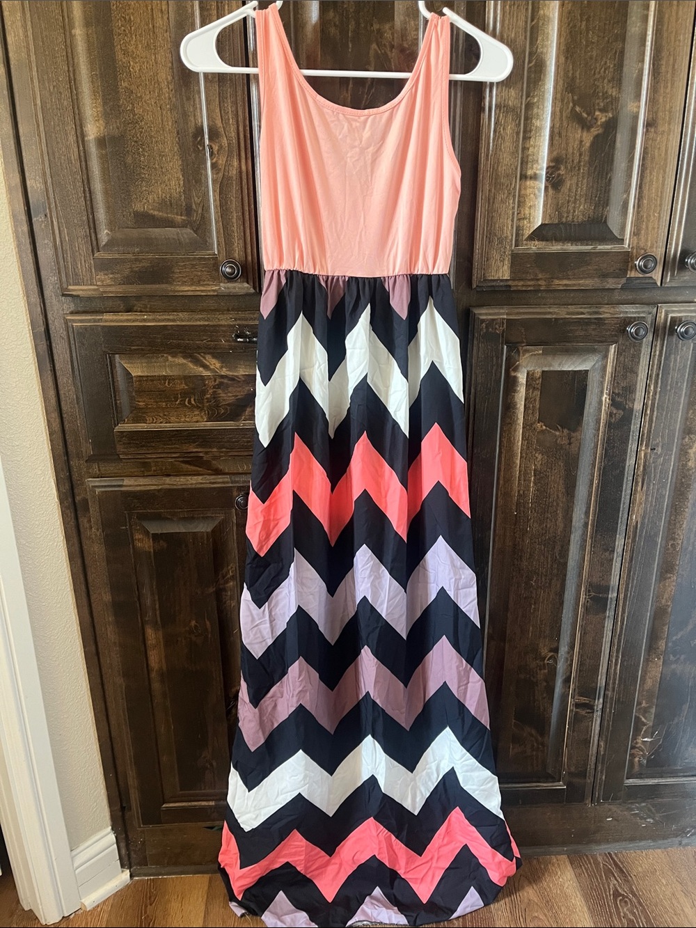 Chevron lightweight maxi dress